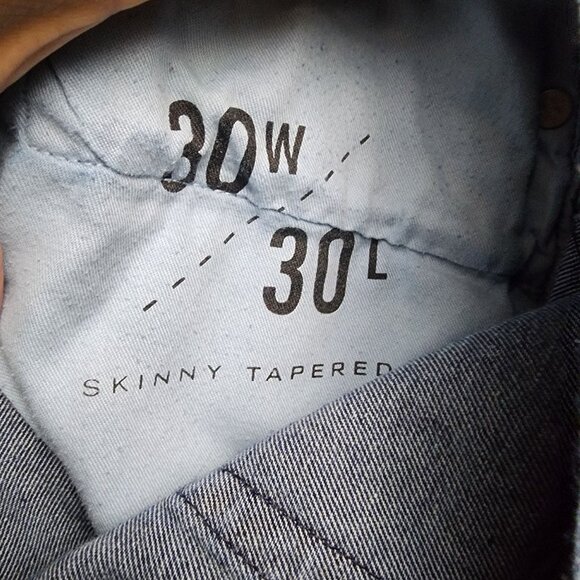 Standard Cloth Jeans Mens 30x30 Gray & Blue Skinny Tapered - Picture 3 of 15